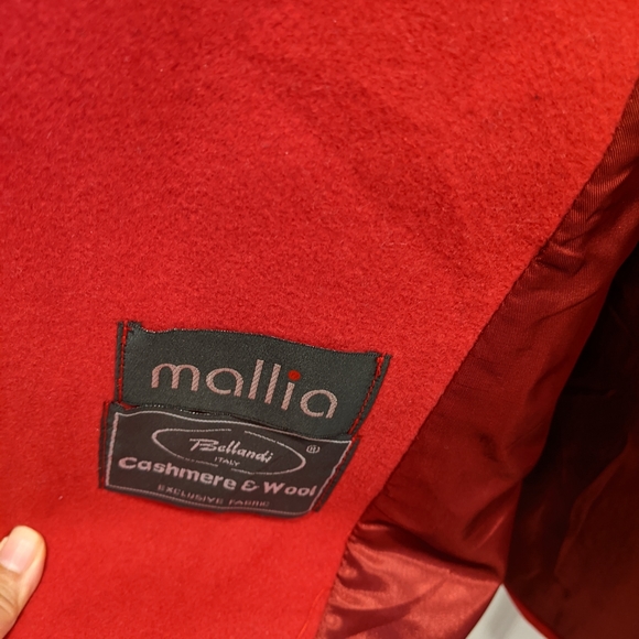 EUC Scarlet Red Wool Cashmere Winter Peacoat Mallia Melanie Lyne size 6 - Picture 8 of 14